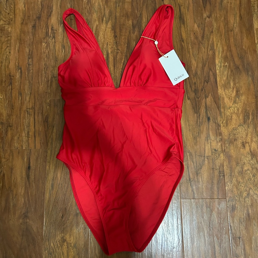 Quince Red One-Piece Swimsuit - Picture 2 of 7